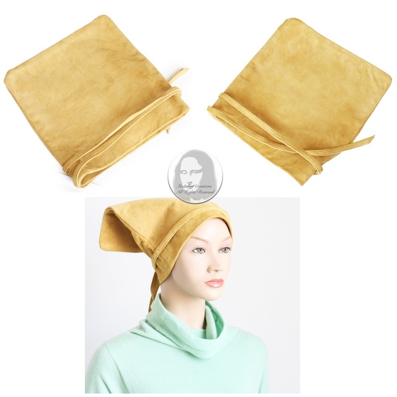 Bonnie Cashin for Sills Bag Hat Suede Leather Accessory Rare Vintage 60s Mod OS main image 10